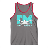 Funny Swimming Tank Top I'm Unstoppable Swim Cool Practice Butterfly Swimming - Wonder Print Shop