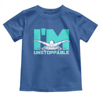 Funny Swimming Toddler T Shirt I'm Unstoppable Swim Cool Practice Butterfly Swimming - Wonder Print Shop