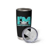 Funny Swimming Tumbler Cup I'm Unstoppable Swim Cool Practice Butterfly Swimming - Wonder Print Shop