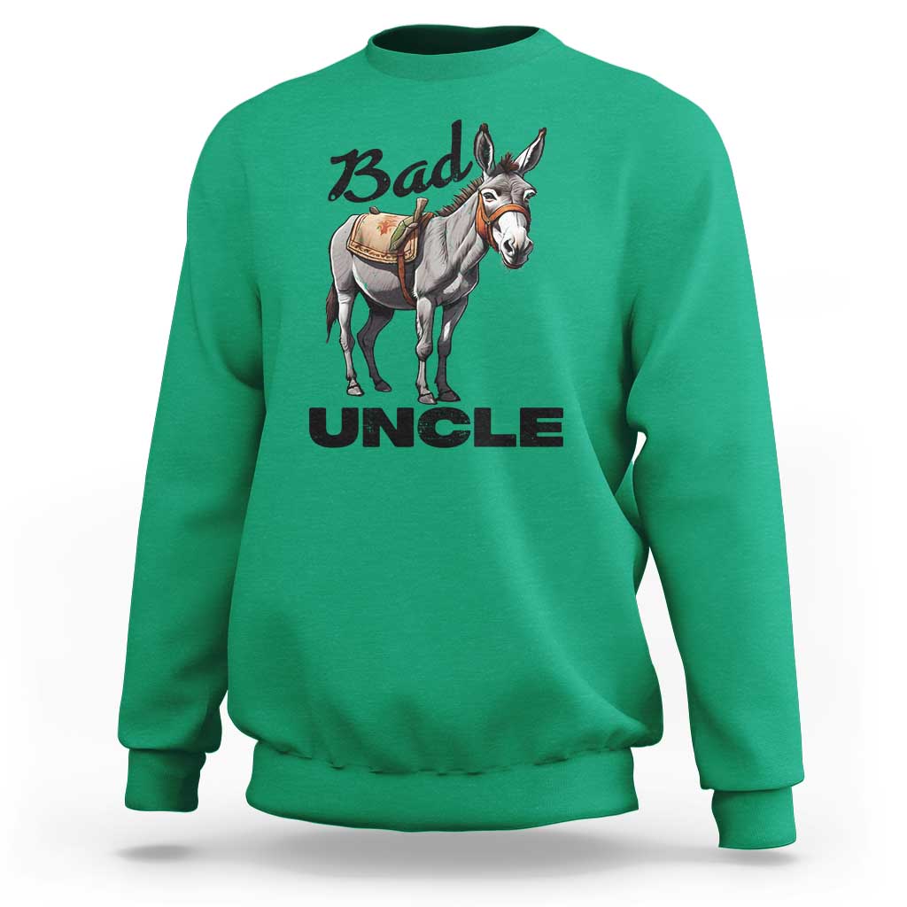 Funny Badass Uncle Sweatshirt Bad Uncle Donkey Father's Day - Wonder Print Shop