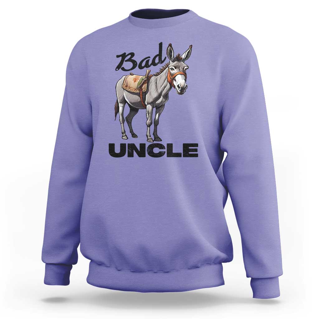 Funny Badass Uncle Sweatshirt Bad Uncle Donkey Father's Day - Wonder Print Shop