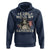 Funny Girl Hold My Earrings Hoodie Statue of Liberty American Flag - Wonder Print Shop