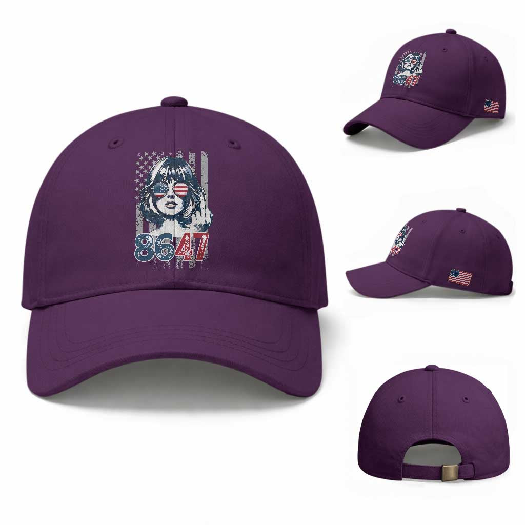 Funny 8647 Impeach 47 Girls American Flag Baseball Cap