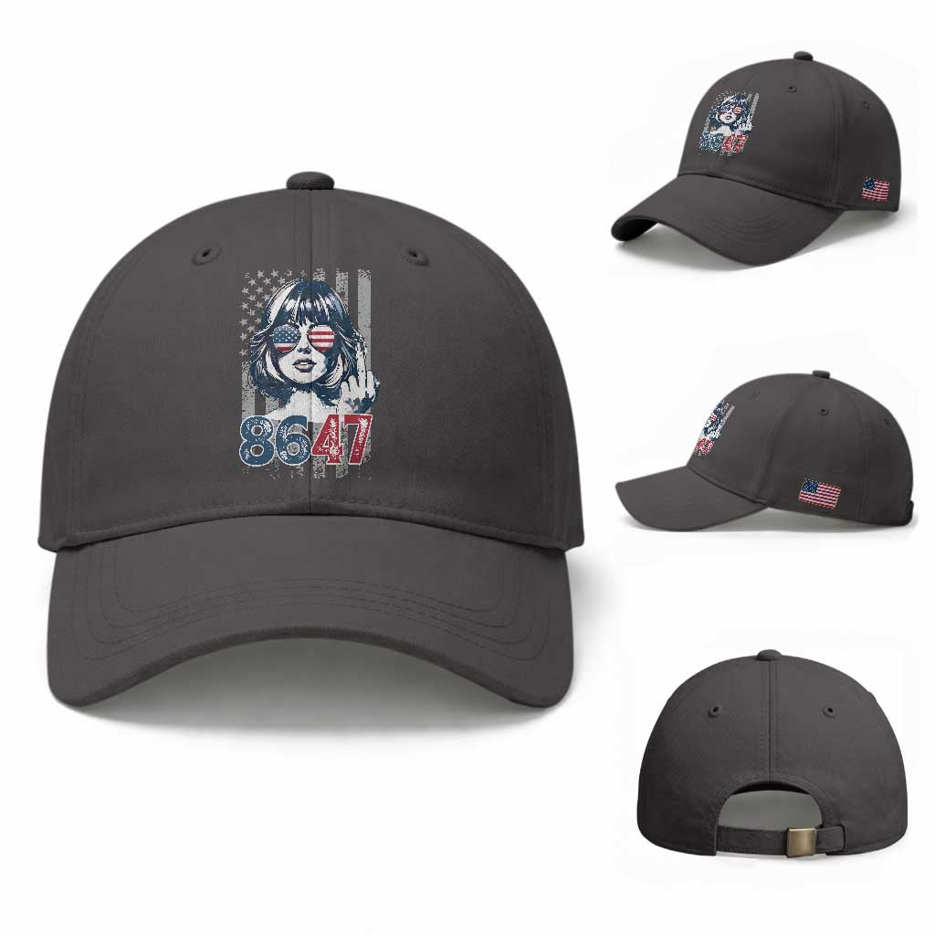 Funny 8647 Impeach 47 Girls American Flag Baseball Cap