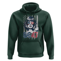 Funny 8647 Impeach 47 Girls American Flag Hoodie - Wonder Print Shop