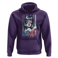 Funny 8647 Impeach 47 Girls American Flag Hoodie - Wonder Print Shop