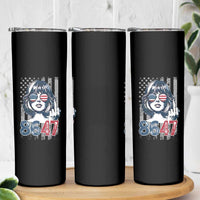 Funny 8647 Impeach 47 Girls American Flag Skinny Tumbler - Wonder Print Shop