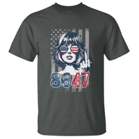 Funny 8647 Impeach 47 Girls American Flag T Shirt - Wonder Print Shop