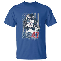 Funny 8647 Impeach 47 Girls American Flag T Shirt - Wonder Print Shop