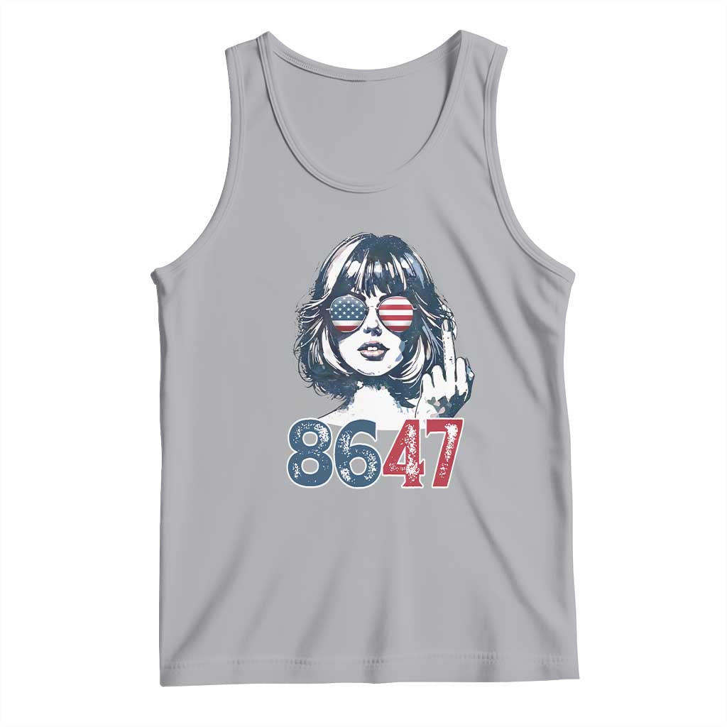 Funny 8647 Impeach 47 Girls American Flag Tank Top - Wonder Print Shop