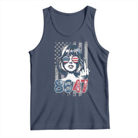 Funny 8647 Impeach 47 Girls American Flag Tank Top - Wonder Print Shop