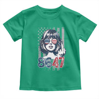 Funny 8647 Impeach 47 Girls American Flag Toddler T Shirt - Wonder Print Shop