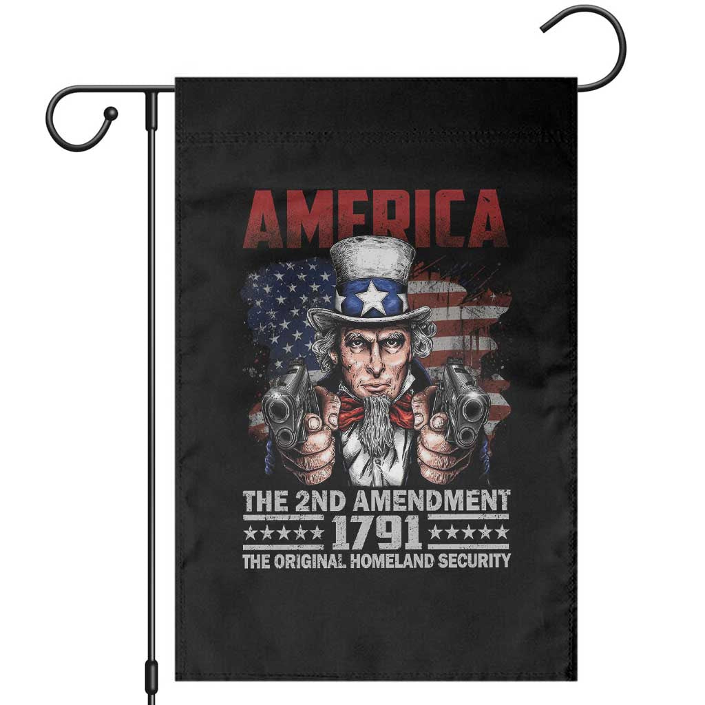 Funny The 2nd Amendment Uncle Sam Garden Flag America The Original Homeland Security - Wonder Print Shop