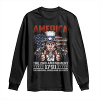 Funny The 2nd Amendment Uncle Sam Long Sleeve Shirt America The Original Homeland Security - Wonder Print Shop