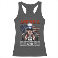 Funny The 2nd Amendment Uncle Sam Racerback Tank Top America The Original Homeland Security - Wonder Print Shop