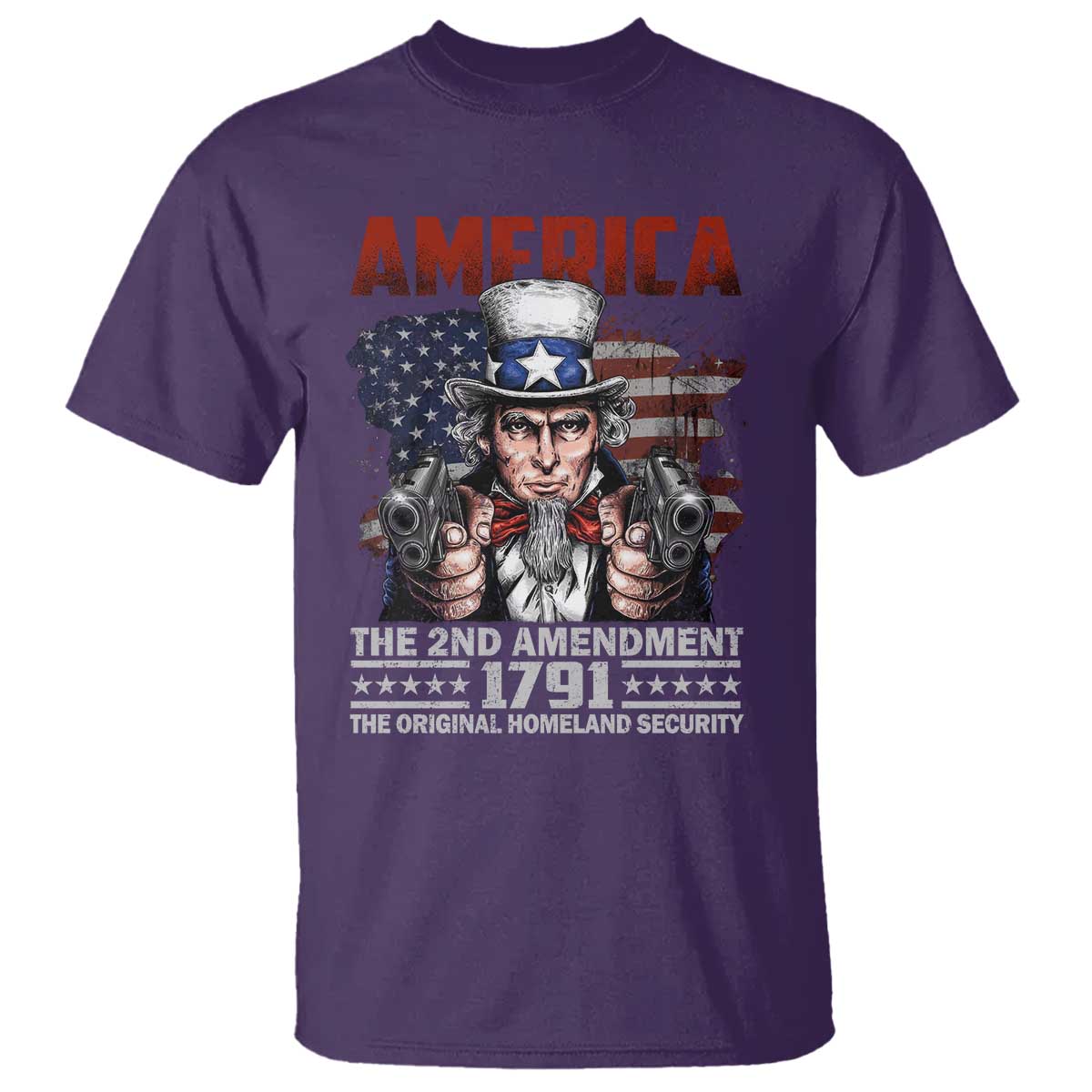 Funny The 2nd Amendment Uncle Sam T Shirt America The Original Homeland Security - Wonder Print Shop
