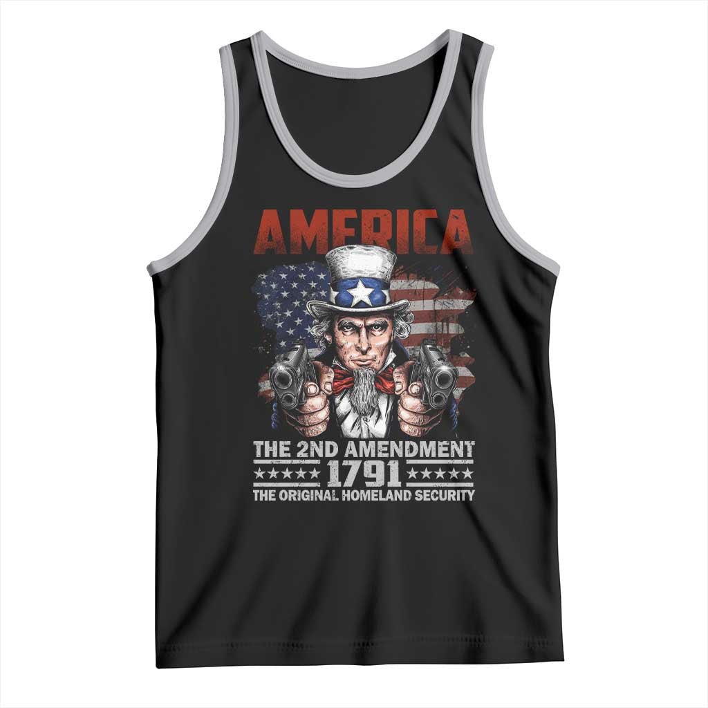 Funny The 2nd Amendment Uncle Sam Tank Top America The Original Homeland Security - Wonder Print Shop