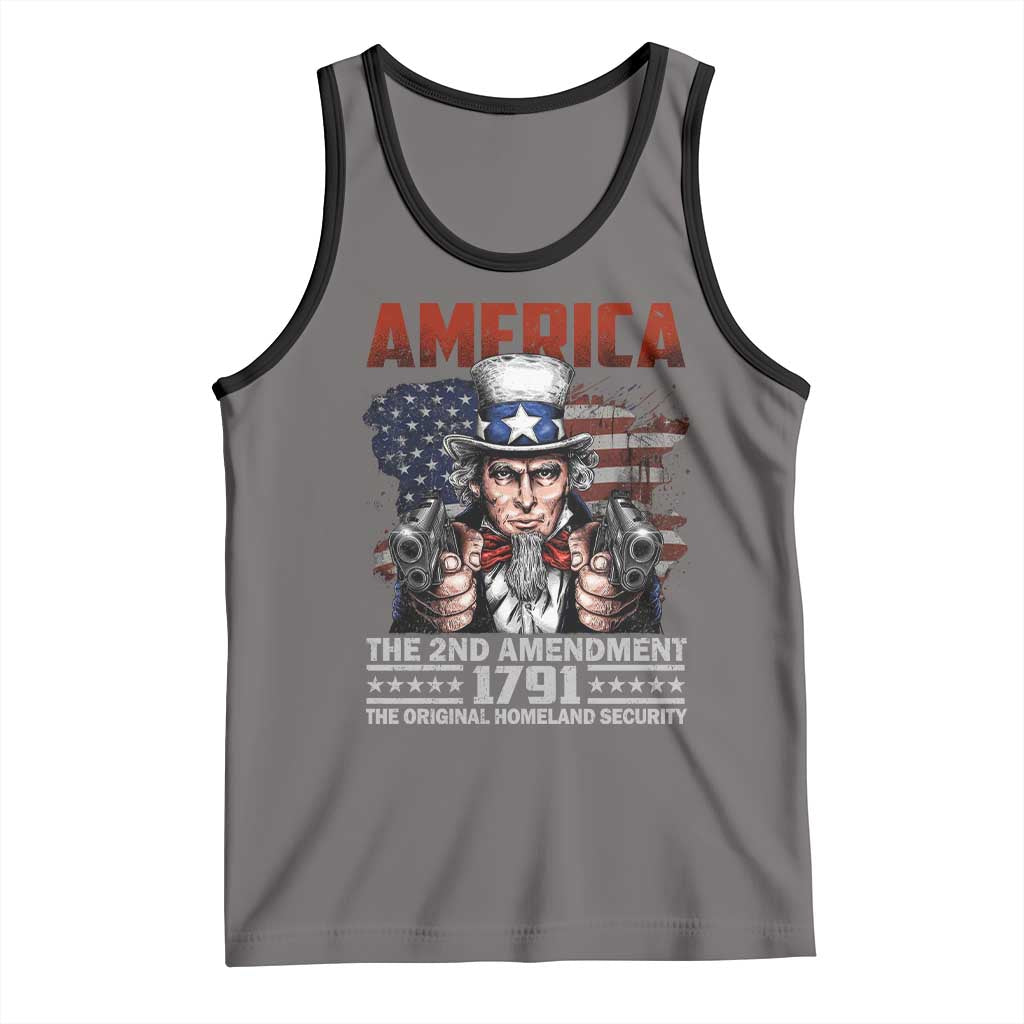Funny The 2nd Amendment Uncle Sam Tank Top America The Original Homeland Security - Wonder Print Shop