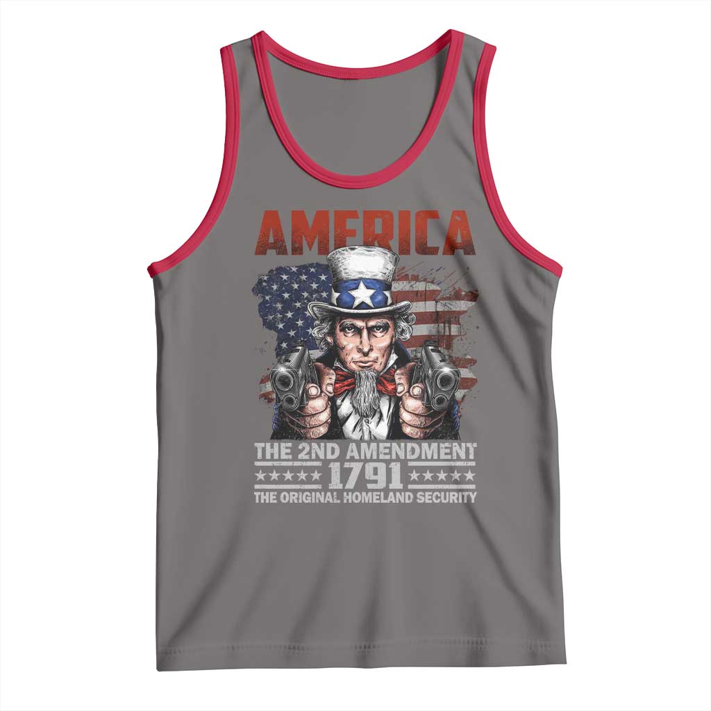 Funny The 2nd Amendment Uncle Sam Tank Top America The Original Homeland Security - Wonder Print Shop