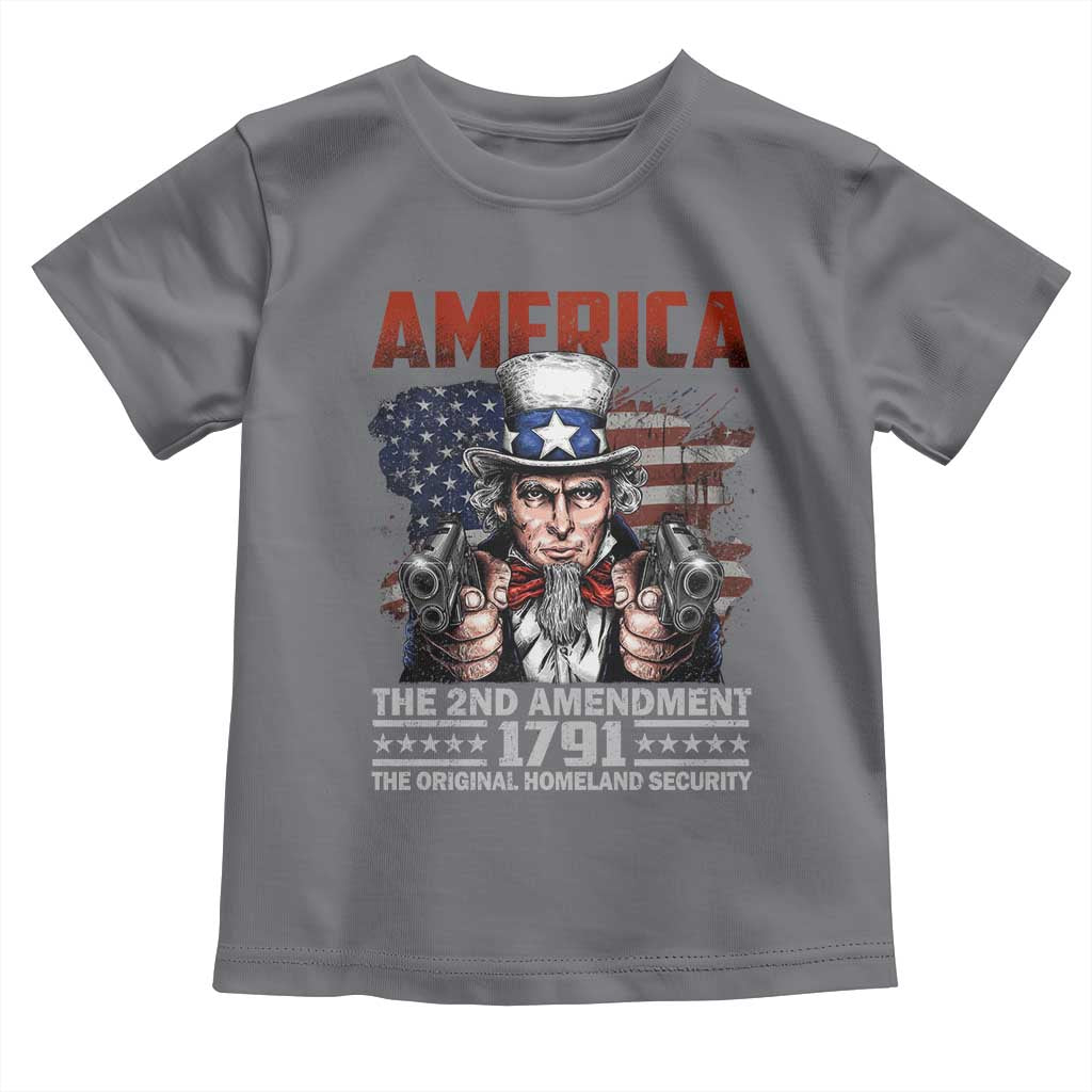 Funny The 2nd Amendment Uncle Sam Toddler T Shirt America The Original Homeland Security - Wonder Print Shop
