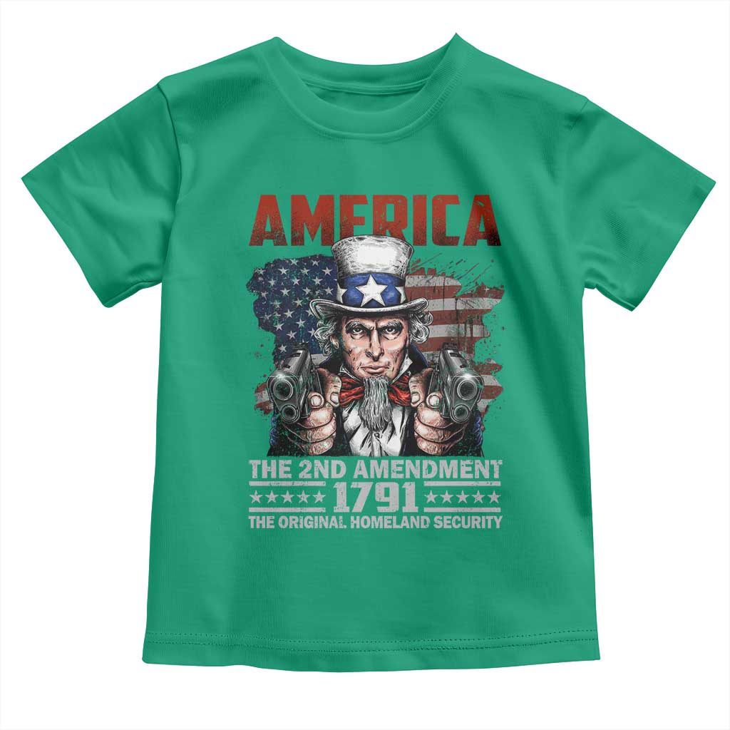 Funny The 2nd Amendment Uncle Sam Toddler T Shirt America The Original Homeland Security - Wonder Print Shop