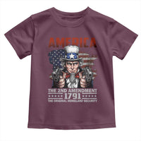Funny The 2nd Amendment Uncle Sam Toddler T Shirt America The Original Homeland Security - Wonder Print Shop