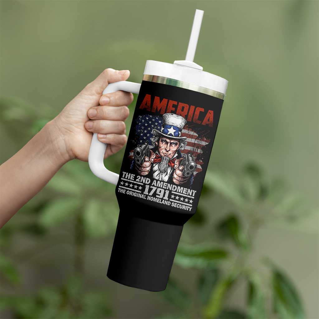 Funny The 2nd Amendment Uncle Sam Tumbler With Handle America The Original Homeland Security - Wonder Print Shop