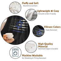 Proud Israeli American Throw Blanket Patriotic Israeli USA Flag - Wonder Print Shop