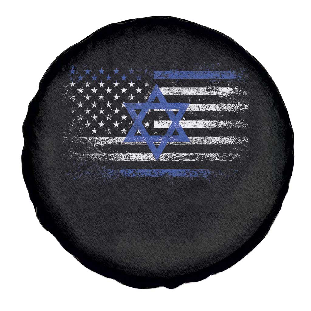 Proud Israeli American Spare Tire Cover Patriotic Israeli USA Flag - Wonder Print Shop