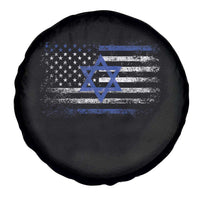 Proud Israeli American Spare Tire Cover Patriotic Israeli USA Flag - Wonder Print Shop