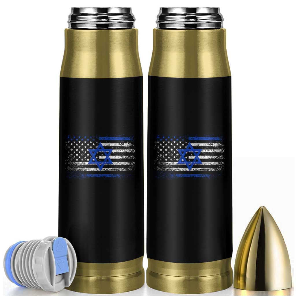 Proud Israeli American Bullet Tumbler Patriotic Israeli USA Flag - Wonder Print Shop