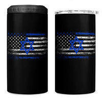 Proud Israeli American 4 in 1 Can Cooler Tumbler Patriotic Israeli USA Flag - Wonder Print Shop