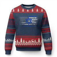 Proud Israeli American Ugly Christmas Sweater Patriotic Israeli USA Flag - Wonder Print Shop