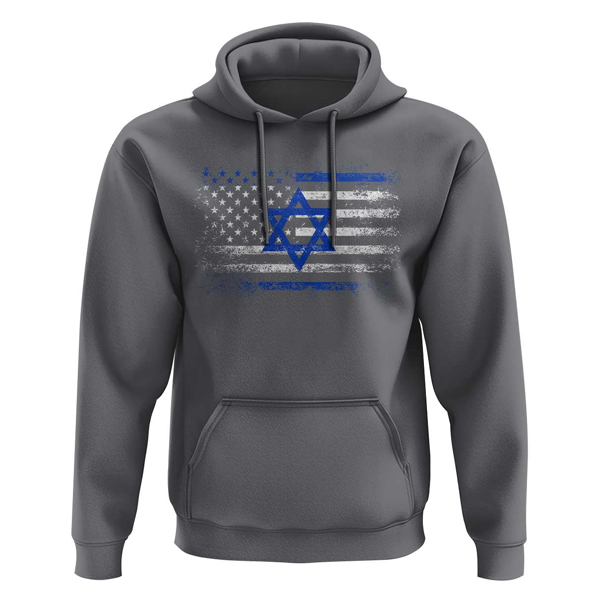 Proud Israeli American Hoodie Patriotic Israeli USA Flag - Wonder Print Shop