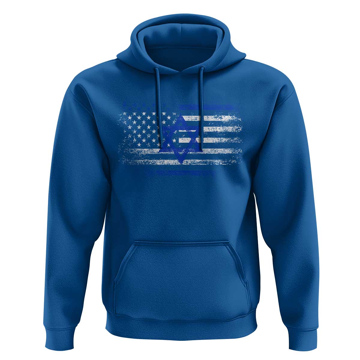 Proud Israeli American Hoodie Patriotic Israeli USA Flag - Wonder Print Shop