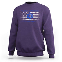 Proud Israeli American Sweatshirt Patriotic Israeli USA Flag - Wonder Print Shop