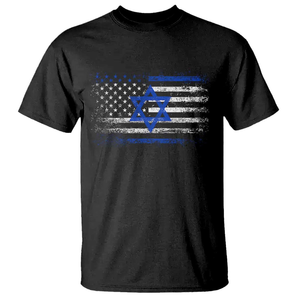 Proud Israeli American T Shirt Patriotic Israeli USA Flag - Wonder Print Shop