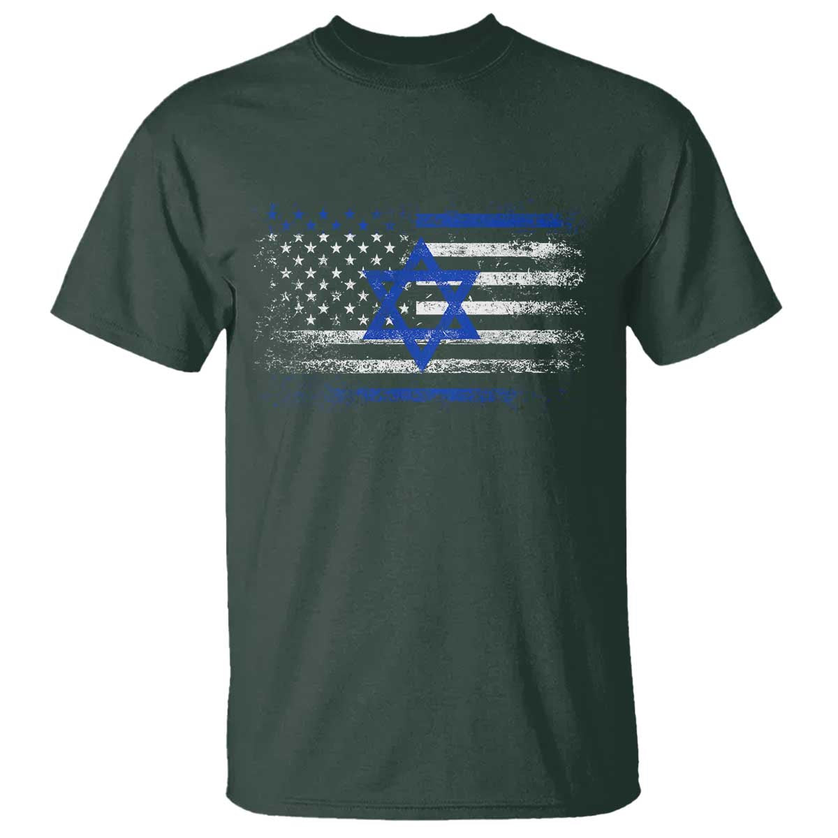 Proud Israeli American T Shirt Patriotic Israeli USA Flag - Wonder Print Shop