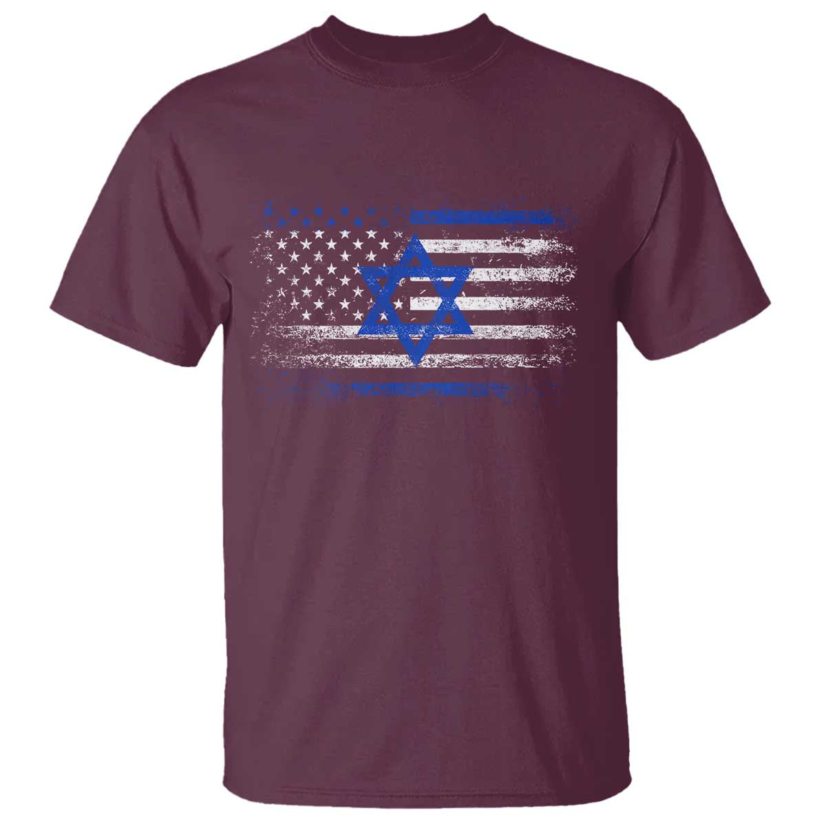 Proud Israeli American T Shirt Patriotic Israeli USA Flag - Wonder Print Shop