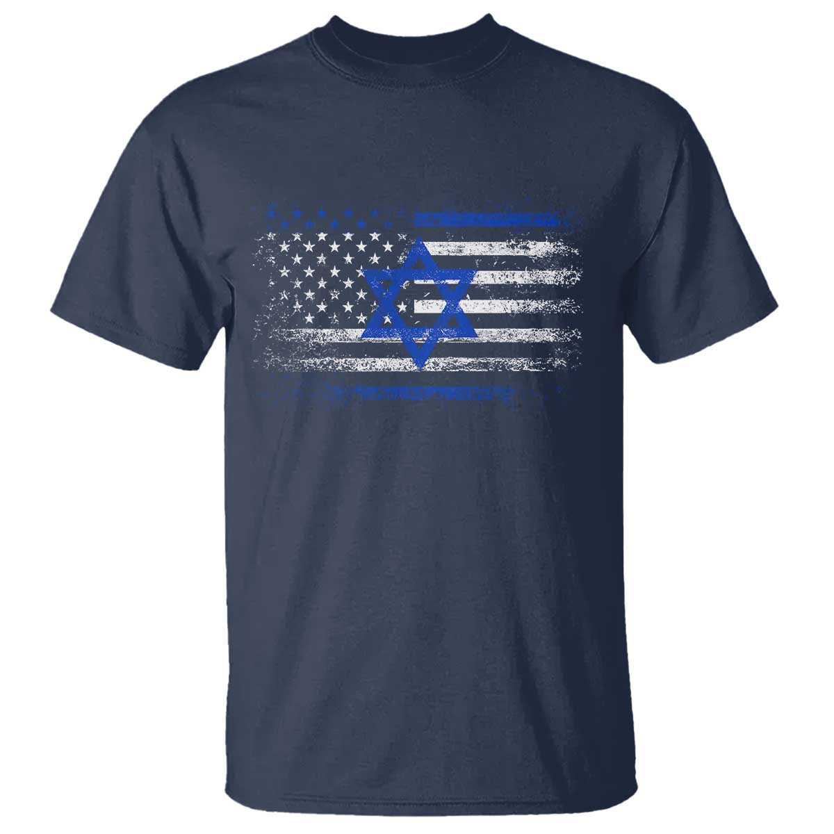 Proud Israeli American T Shirt Patriotic Israeli USA Flag - Wonder Print Shop