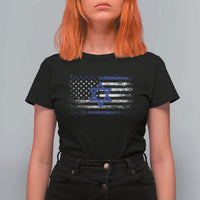 Proud Israeli American T Shirt For Women Patriotic Israeli USA Flag - Wonder Print Shop