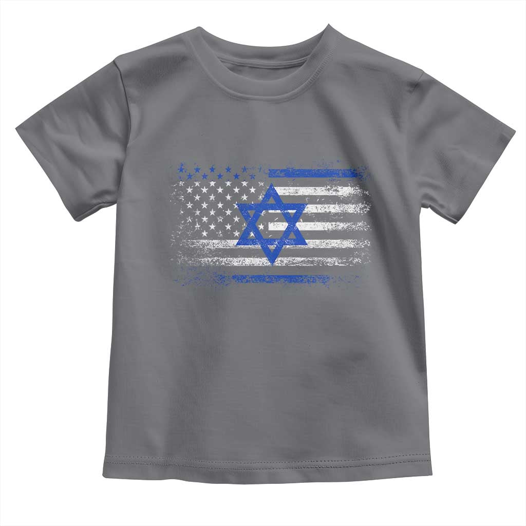 Proud Israeli American Toddler T Shirt Patriotic Israeli USA Flag - Wonder Print Shop