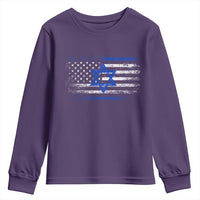 Proud Israeli American Youth Sweatshirt Patriotic Israeli USA Flag - Wonder Print Shop