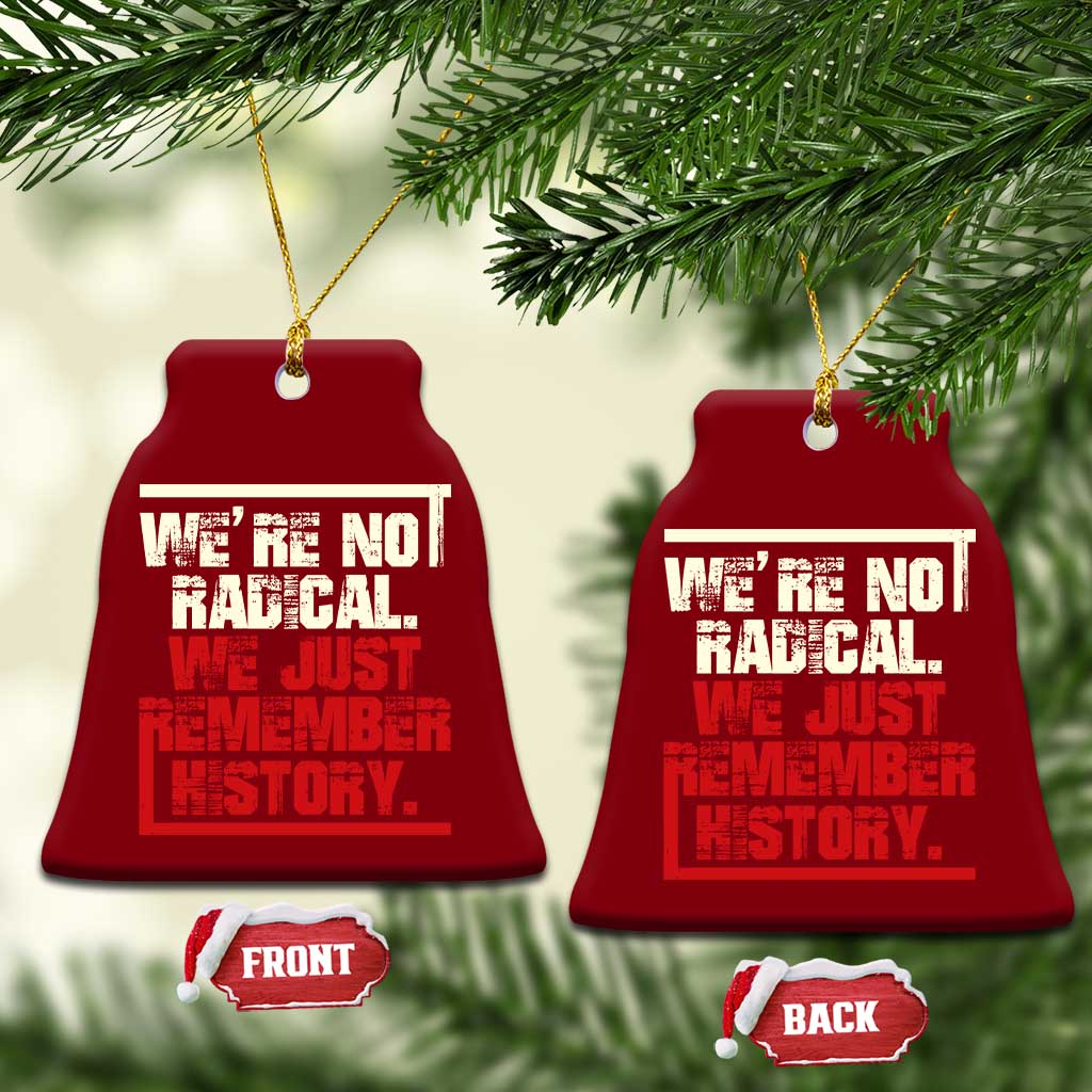 We Are Not Radical We Just Remember History Ceramic Ornament - Wonder Print Shop