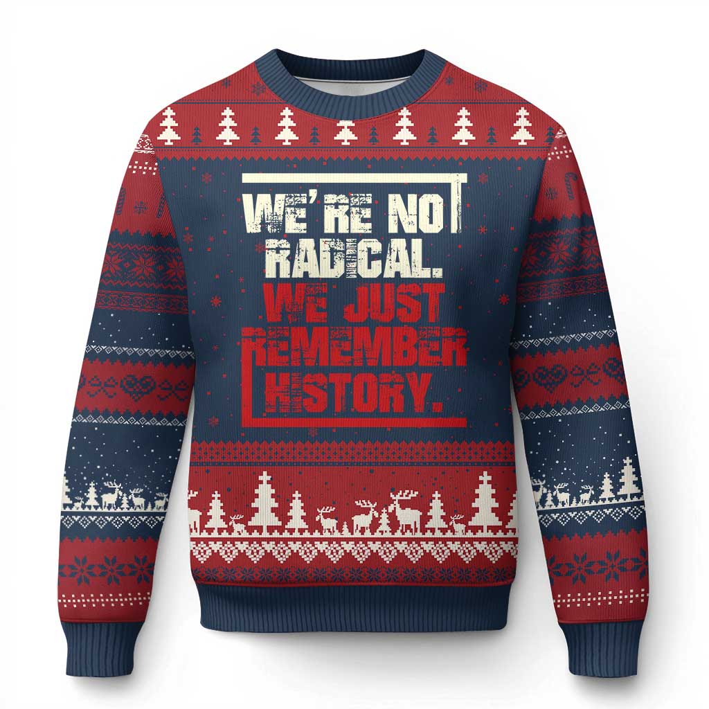 We Are Not Radical We Just Remember History Ugly Christmas Sweater - Wonder Print Shop
