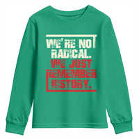 We Are Not Radical We Just Remember History Youth Sweatshirt - Wonder Print Shop