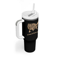 No One Is Illegal On Stolen Land Tumbler With Handle We Walk On Native Land Vintage American Map - Wonder Print Shop