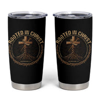 Rooted In Christ Tumbler Cup Jesus Christian Cross Bible Verse - Wonder Print Shop