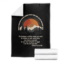 When A Foreigner Resides Among You In Your Land Do Not Mistreat Them Throw Blanket Leviticus Bible Verse - Wonder Print Shop