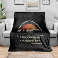 When A Foreigner Resides Among You In Your Land Do Not Mistreat Them Throw Blanket Leviticus Bible Verse - Wonder Print Shop